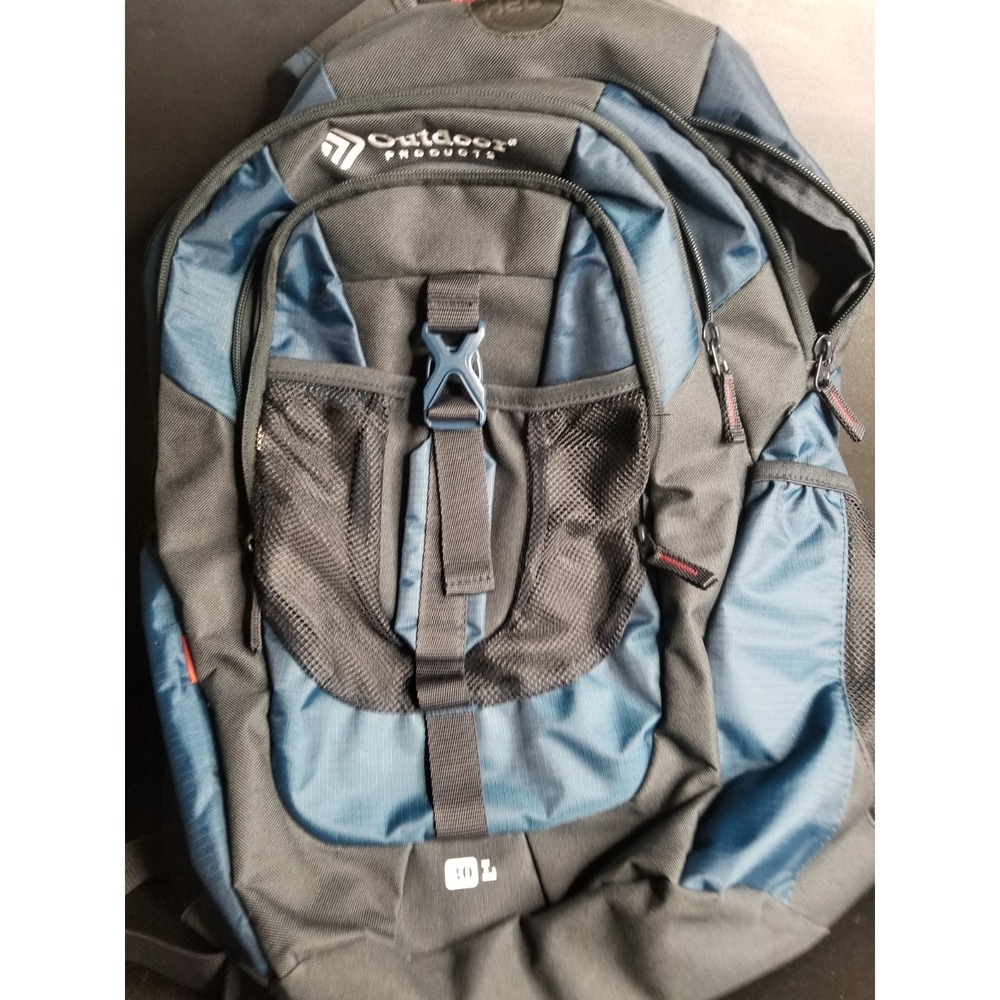 Outdoor Products Blue Gray Hiking Backpack 30L Travel Daypack School